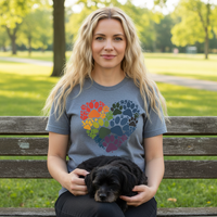 Load image into Gallery viewer, "Pawprint Heart" Everyday Tee