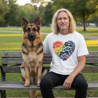 Load image into Gallery viewer, "Pawprint Heart" Everyday Tee