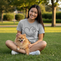 Load image into Gallery viewer, "Heart with Pawprint" Everyday Tee
