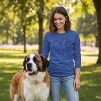 Load image into Gallery viewer, "Heart With PawPrint" Long Sleeve Tee
