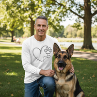 Load image into Gallery viewer, "Heart With PawPrint" Long Sleeve Tee